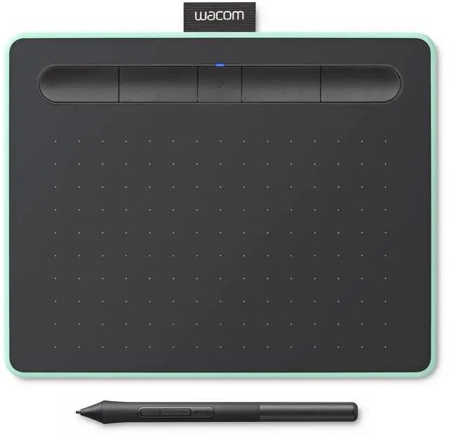 Main image of Wacom Intuos Small Bluetooth Graphics Drawing Tablet, Portable for Teachers, Students and Creators, 4 Customizable ExpressKeys, Compatible with Chromebook Mac OS Android and Windows - Pistachio