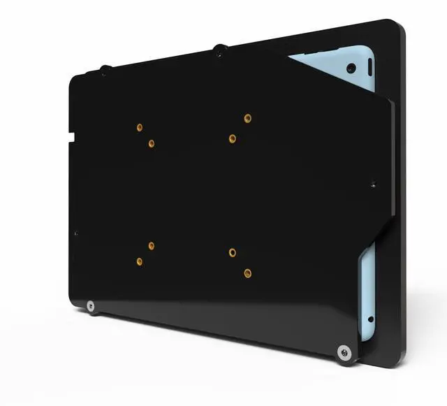 Alt view image 4 of 5 - TABcare Anti-Theft Acrylic VESA Enclosure for Apple iPad 7/8/9 10.2" with Free Wall Mount Kit & 90-Degree Angle Charge Cable (iPad 7/8/9 10.2", Black)