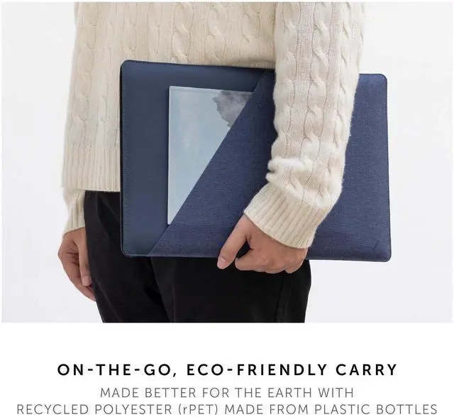 Alt view image 5 of 5 - NATIVE UNION Stow Slim for MacBook Air 13 (2018 & Later), MacBook Pro 13 (2016 & Later) and MacBook Pro 14" M4 (2024)  Premium MacBook Sleeve with Easy-Access Magnetic Closure (Indigo)