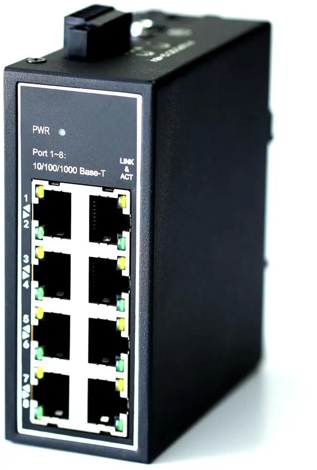 Main image of WIWAV WDH-8GT-DC 10/100/1000Mbps Unmanaged 8-Port Gigabit Industrial Ethernet Switches with DIN Rail/Wall-Mount (UL Listed, Fanless, -30°C~75°C)
