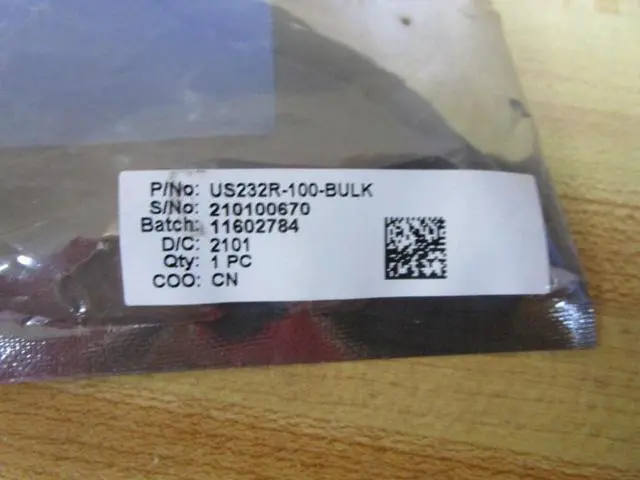 Alt view image 2 of 5 - FTDI US232R-100-BULK, Cable, Assembly; USB-RS232; 9 COND; 24AWG; 1M; USB-A, DB9 Male; W/LEDs