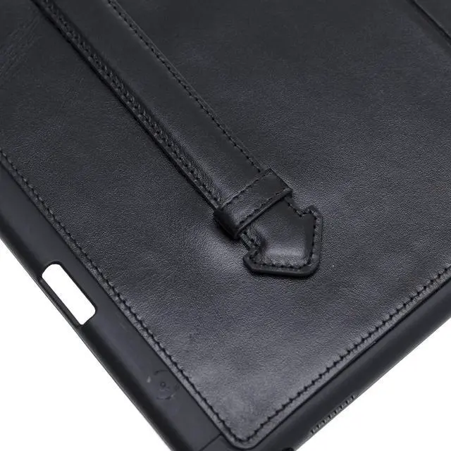 Alt view image 5 of 5 - Venito Lecce Leather Wallet Case Compatible with iPad Air (10.5 inch) (3nd Generation) 2019, iPad Pro (10.5 inch) (2nd Generation) 2017- Flex Handle Tablet Wallet - Rustic Black