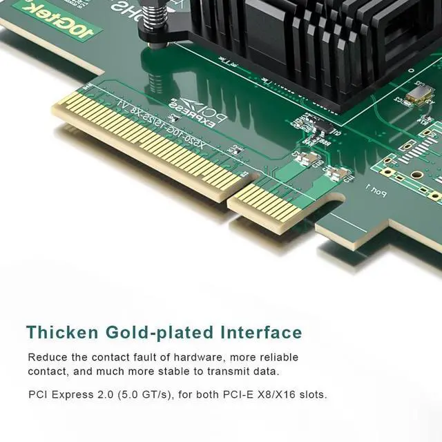 Alt view image 5 of 5 - ipolex 10Gb Network Card Intel X520-DA1 Ethernet Card PCI-E NIC(E10G42BTDA), with Intel 82599EN Controller, Single SFP+ Port, 10G PCI Express LAN Adapter Support Windows Server/Windows/Linux/Vmware