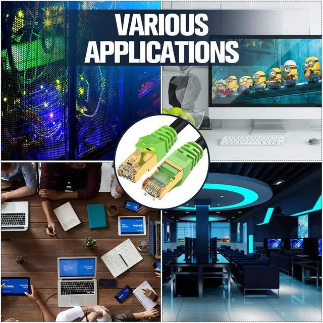 Alt view image 3 of 5 - LEKVKM Cat8 Ethernet Cable 200Ft Round S/FTP Outdoor&Indoor Heavy Duty High Speed Cat8 LAN Network Cable 40Gbps 2000Mhz