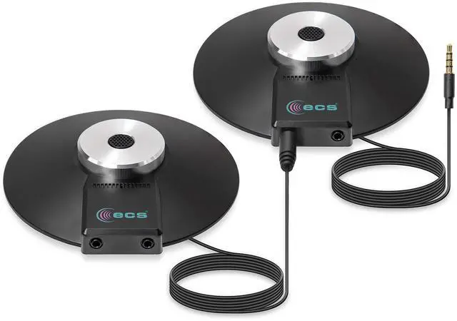 Main image of ECS WordForum 3.5mm TRRS 4 Pole and (1) WordForm 3.5mm TRS Stereo 360° Conference Microphone - Omnidirectional Recording for Meetings - Compatible with iPhone, Android, Microsoft Surface, Tablets.