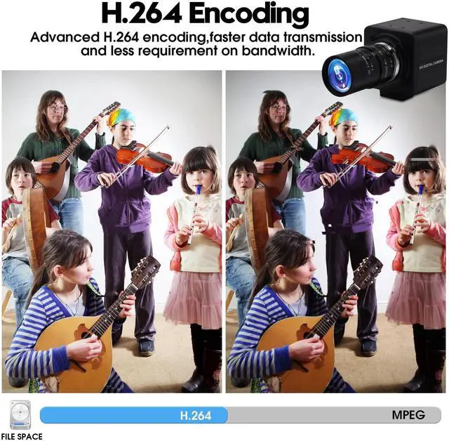 Alt view image 5 of 5 - ALPCAM 2MP FHD 1080P USB Webcam, 5-50mm Varifocal Zoom Lens, Low Light Correction, H.264 Compression, Compatible with Windows, Linux, Android
