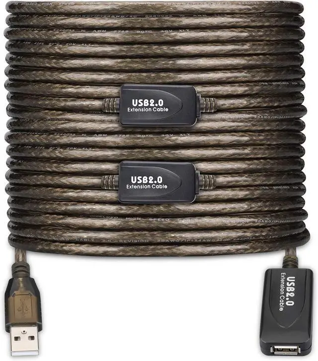 Main image of LDKCOK USB 2.0 Type A Male to A Female Active Repeater Extension Cable 130ft, High Speed 480 Mbps