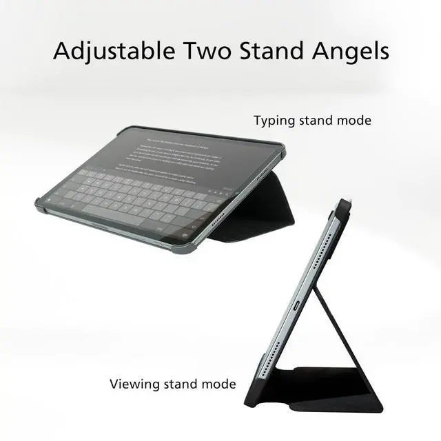 Alt view image 3 of 5 - Alto Leather Folio Case Compatible with Apple iPad Air 11 Inch M2 2024, iPad Air and iPad Pro 10.9 inch and 11 inch, Premium Italian Leather Sleeve Case (Raven Black)