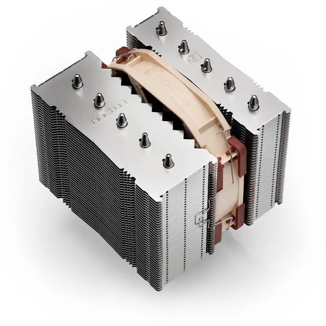 Alt view image 4 of 5 - Noctua NH-D12L, Low-Height Dual-Tower CPU Cooler (120mm, Brown)