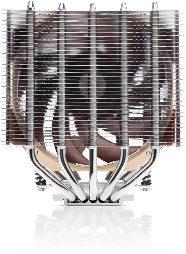 Alt view image 2 of 5 - Noctua NH-D12L, Low-Height Dual-Tower CPU Cooler (120mm, Brown)