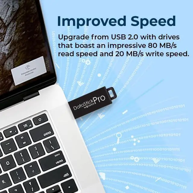 Alt view image 4 of 5 - Centon Electronics MP Valuepack USB 3.2 Gen1 DataStick Pro Flash Drive, 128 GB, 10 USB Flash Drives, 10 Pack, Black