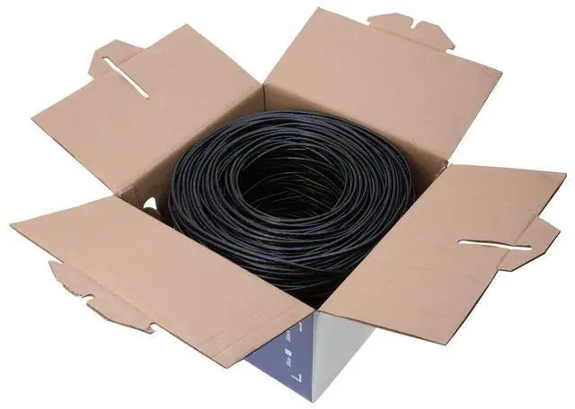 Alt view image 2 of 4 - Satmaximum CAT6 1000ft UTP Black Ethernet Solid Cable 550Mhz LAN Cable 23AWG RJ45 Network Wire Bulk (Black)