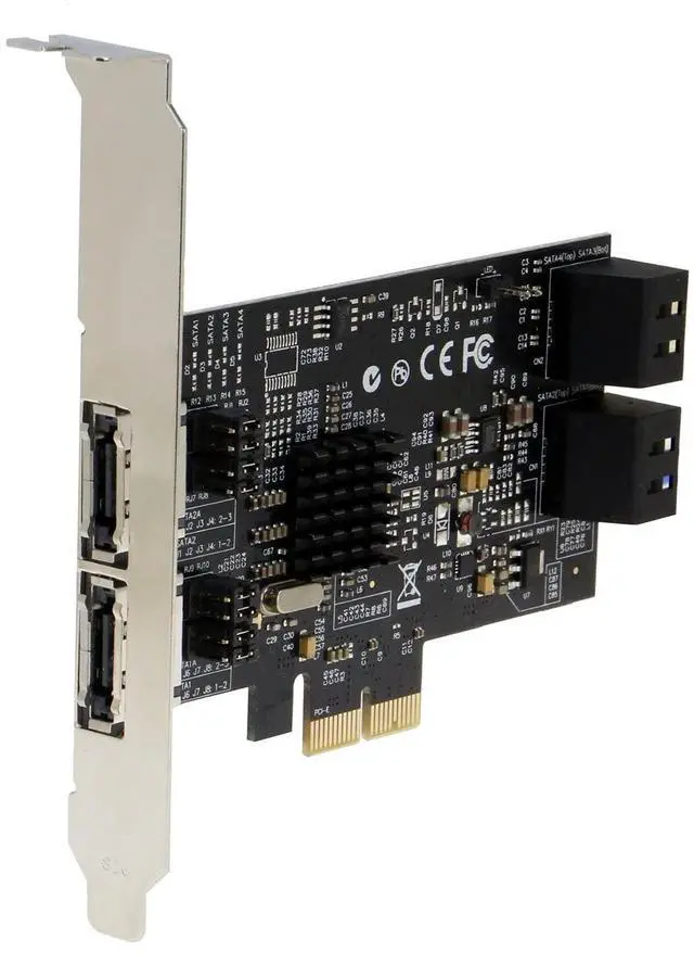 Alt view image 3 of 3 - SEDNA - 4 Port PCI Express 2.0 SATA III 6Gbps RAID Controller Card (RAID 0/1/10) with HyperDuo SSD Tiering