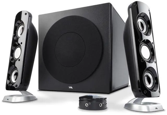 Main image of Cyber Acoustics CA-3908 2.1 Multimedia Speaker System with Subwoofer, 92 Watts Peak Power, Deep Bass, Perfect for Music, Movies, and Games on Desktops, Laptops, Consoles