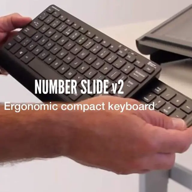 Alt view image 4 of 5 - Posturite Wireless Bluetooth Number Slide Compact Keyboard, 9820013