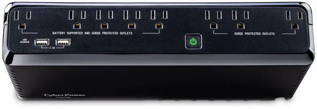 Alt view image 5 of 5 - CyberPower SL700U Standby UPS System, 700VA/370W, 8 Outlets, Slim Profile, Black