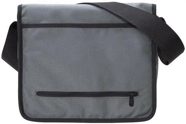 Alt view image 3 of 5 - Manhattan Portage Deluxe Computer Bag 13 Inch Padded Laptop Sleeve Spacious Compartment Attach To Rolling Luggage Water Resistant Cordura (Grey)