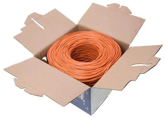 Alt view image 2 of 4 - Satmaximum CAT6 1000ft UTP Orange Ethernet Solid Cable 550Mhz LAN Cable 23AWG RJ45 Network Wire Bulk (Orange)