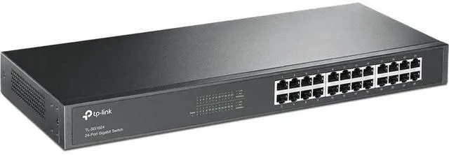 Alt view image 2 of 5 - TP-Link TL-SG1024 | 24 Port Gigabit Ethernet Switch | Plug and Play | Sturdy Metal w/Shielded Ports | Rackmount | Fanless | 3 Year Manufacturer Warranty | Unmanaged, BLACK