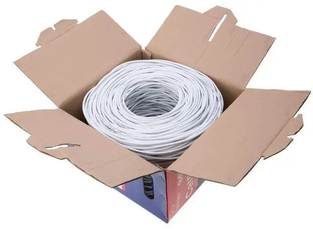 Alt view image 2 of 4 - Satmaximum CAT6 1000ft UTP White Ethernet Solid Cable 550Mhz LAN Cable 23AWG RJ45 Network Wire Bulk (White)
