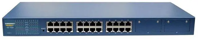 Alt view image 2 of 4 - SEDNA - ES-1024 24 Port 10/100 Managed Smart Switch (with TP+2 slots)