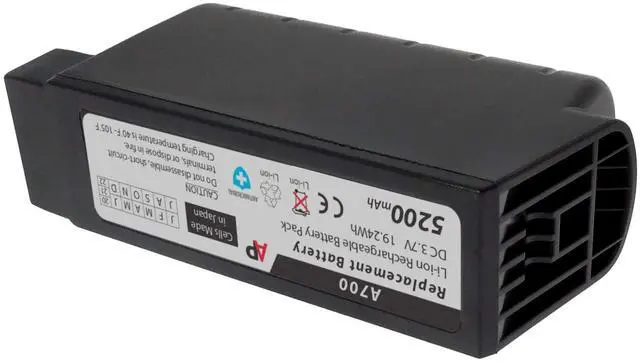 Alt view image 4 of 5 - Artisan Power Replacement Battery for Vocollect Talkman A700, A710, A720 and A730 Scanners: 5200 mAh