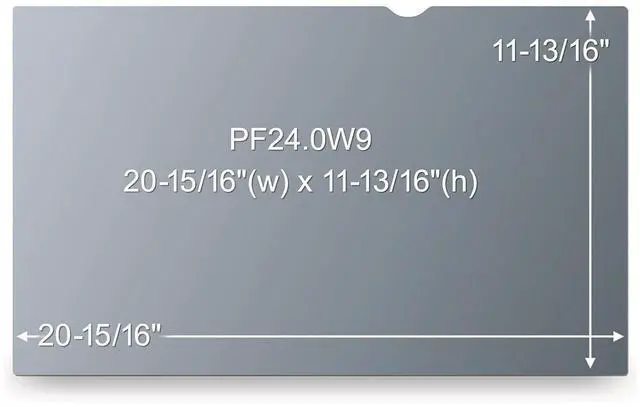 Alt view image 5 of 5 - 3M Privacy Filters 3M Privacy Filter for 24" Widescreen Monitor, Protect your confidential information, Easy to attach (PF240W9B), Black/Grey, 24.0" Widescreen (16:9)