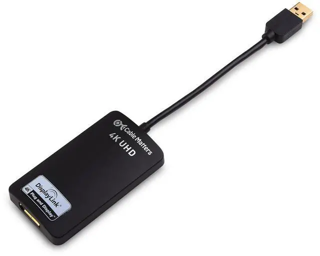Alt view image 2 of 5 - Cable Matters USB to 4K DisplayPort Adapter, USB 3.0 to DisplayPort, USB3 to DP Adapter for Windows