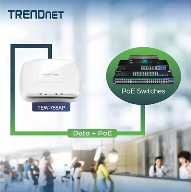 Alt view image 4 of 5 - TRENDnet N300 Wireless PoE Access Point with Software Controller, Gigabit, AP, Client, 802.3af, NDAA & TAA Compliant,TEW-755AP