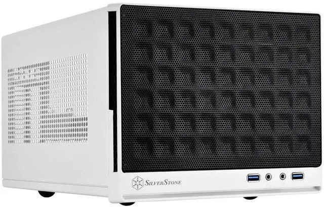 Alt view image 2 of 5 - SilverStone Technology Mini-DTX, Mini-ITX Small Form Factor Computer Case SG13WB Black/White