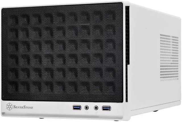 Alt view image 4 of 5 - SilverStone Technology Mini-DTX, Mini-ITX Small Form Factor Computer Case SG13WB Black/White