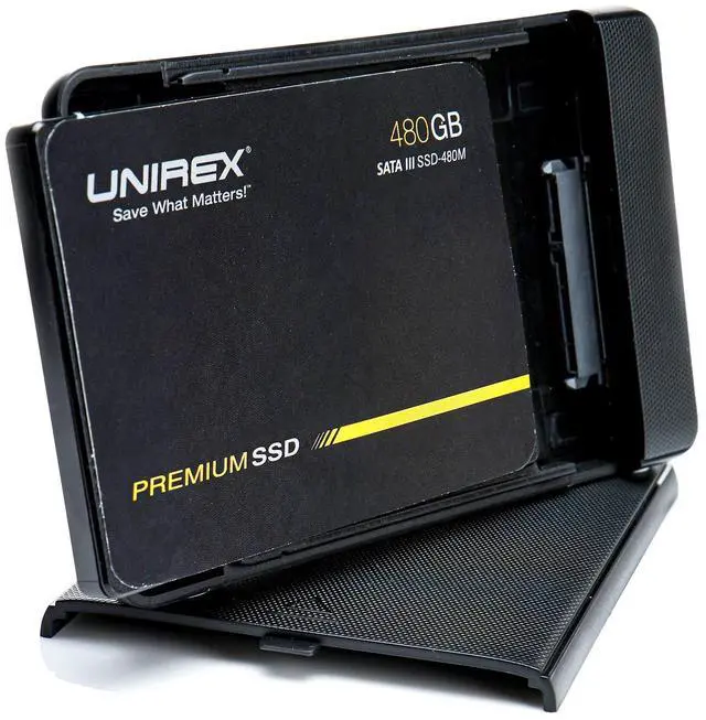 Main image of Unirex 480GB Portable External SSD SATA LLL Solid State Drive 3D TLC/QLC