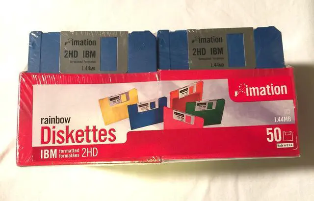 Main image of imation 50 ct Rainbow Diskettes IBM 2HD 1.44MB (Discontinued)