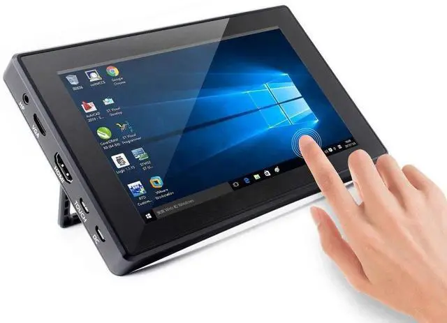 Main image of waveshare 7inch HDMI LCD (H) (with case) 1024x600 for Raspberry Pi IPS Display Capacitive Touch Screen Monitor with Toughened Glass Cover Case for Raspberry Pi 4/3/2/1 B B+ A+/Jetson Nano/Windows 10