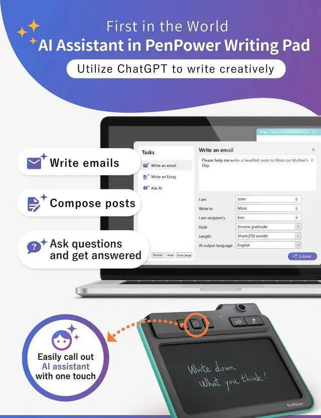 Alt view image 3 of 3 - PenPower ePaper LCD Writing Pad (Win/Mac)