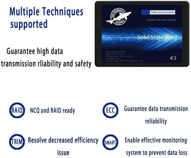 Alt view image 5 of 5 - SSD 2.5 SATA III 64GB Dogfish High Performance Internal Solid State Drive for Desktop Laptop 5 Unit Package Pack [64GB(5 Packs),2.5-SATA3]