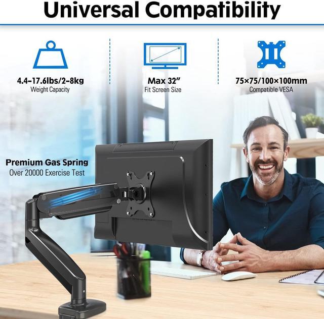 Alt view image 2 of 5 - MOUNTUP Single Monitor Arm & Vertical Dual Monitor Mount Bundle