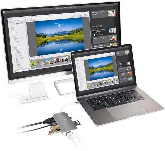 Alt view image 4 of 5 - j5create USB C Hub Adapter Multi-Monitor 10-in-1 Port Docking Station 4K HDMI, VGA, Ethernet, USB 3.0, MicroSD, SD, USB-C 3.1 + Power Delivery | for PC, Laptop, Tablet, Display Connection