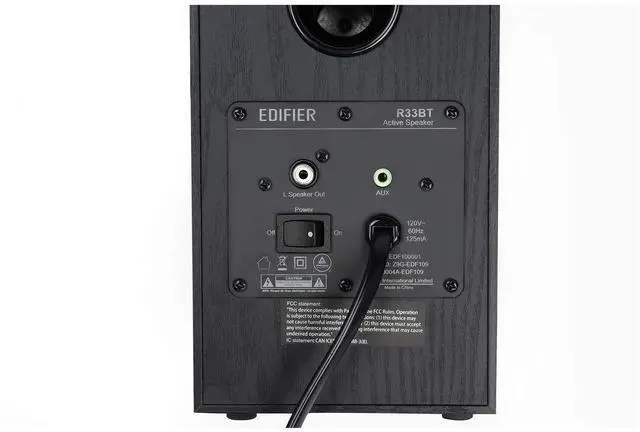 Alt view image 3 of 5 - Edifier R33BT Active Bluetooth Computer Speakers - 2.0 Bookshelf Speaker - Powered Studio Monitor, Black - Pair