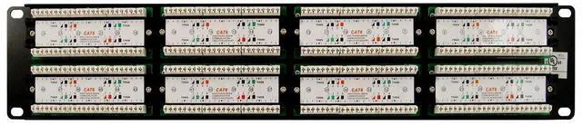 Alt view image 3 of 4 - Vertical Cable Cat6 48 Port 19" Horizontal Rackmount 2U Patch Panel