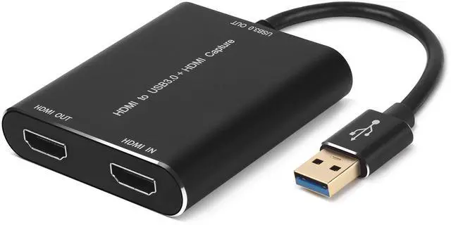 Alt view image 2 of 5 - HDMI Capture Card - August VGB500 - HDMI to USB 3.0 Full HD 1080p 60fps - Record and Stream with Ultra-Low Latency on PS4/5, Xbox/Xbox One Switch Twitch Mixer YouTube with PC Mac & Linux