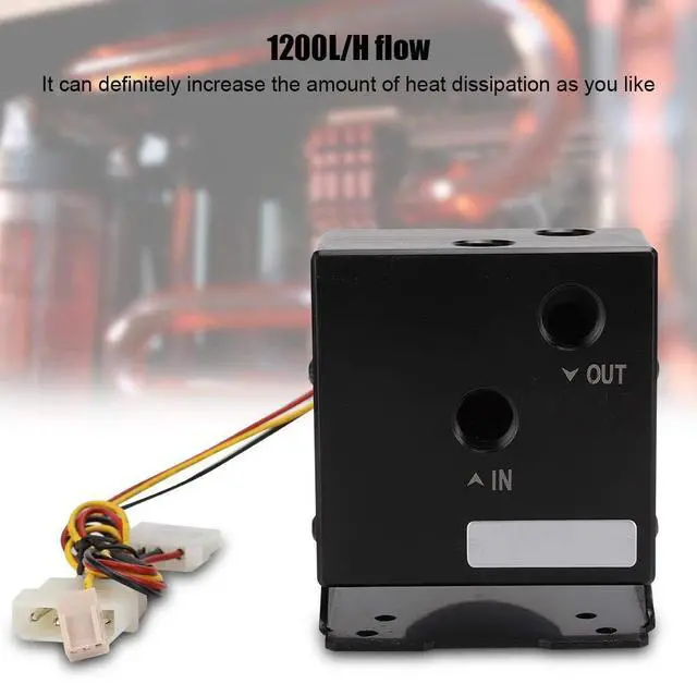 Alt view image 5 of 5 - V BESTLIFE Computer Water Cooling Pump, DC 12V 1.8A Integrated PC Water Pump with Bracket for 1200L / H Flow