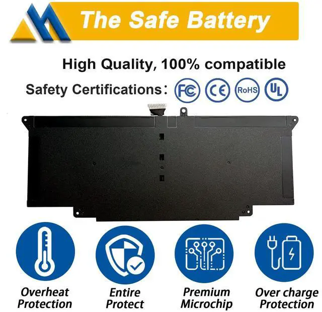 Alt view image 3 of 5 - Mobik 52Wh JHT2H Laptop Battery Replacement for Dell Latitude 7410 7310 Series 2561J 4V5X2 P34S P34S001 0WY9MP Y7HR3 YVY7HR3 35J09 HRGYV 0HRG 7.6V 6500mAh