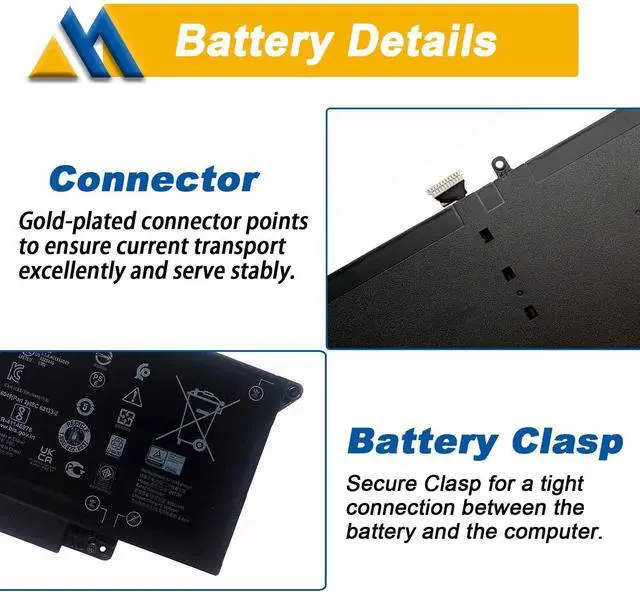 Alt view image 4 of 5 - Mobik 52Wh JHT2H Laptop Battery Replacement for Dell Latitude 7410 7310 Series 2561J 4V5X2 P34S P34S001 0WY9MP Y7HR3 YVY7HR3 35J09 HRGYV 0HRG 7.6V 6500mAh
