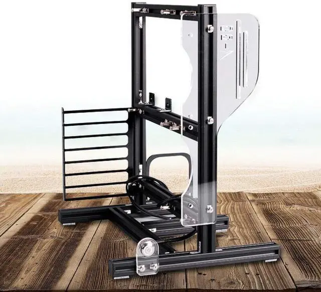 Alt view image 2 of 5 - Black PC Frame Test Bench ITX ATX MATX Test Bench Open Air Case Water Cooling Fan Chassic