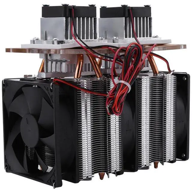Main image of Cooler, 144 W, 12 V, 15 A, Dual-core semiconductor Cooling air Cooling dehumidifiers 175 × 175 × 96 mm DIY Refrigerator