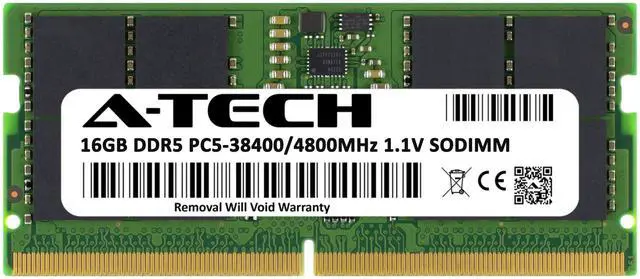 Alt view image 3 of 5 - A-Tech 16GB DDR5 4800MHz PC5-38400 CL40 SODIMM 1.1V Non-ECC Unbuffered SO-DIMM 262-Pin Laptop Computer RAM Memory Upgrade Module