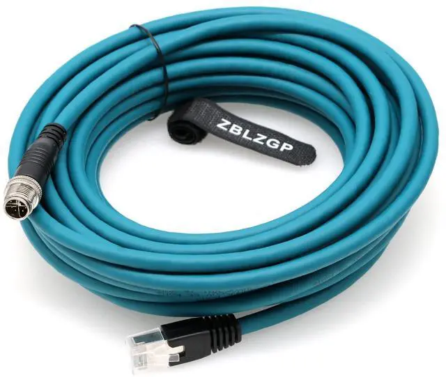 Alt view image 2 of 5 - ZBLZGP M12 X-Code Male 8 Pin to RJ45 Cat7e Flexible Shielded Cable for Cognex Industrial Camera CFB-IO-CBL-Scout,CAM-FWB-SCT-VM 10M