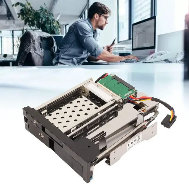 Alt view image 3 of 5 - 2.5in Trayless Hot Swap Mobile Rack Backplane, Bay Internal HDD Enclosure Cage, Support SATA I/II/III 6Gbps for 2.5" 3.5Hard Drive SSD from 9.5mm-26mm Thick