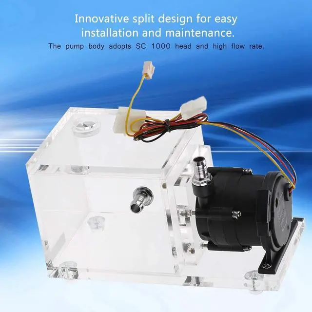 Alt view image 2 of 5 - Wendry PC Water Cooling, Low Noise Water Integrated Kit, 890ML PC Cooled + 1200L/H Acrylic Water Cooling with Manual Adjustment Knob